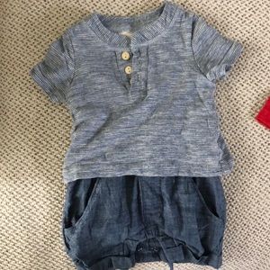 Baby Gap 0-3 month short/shirt one piece.